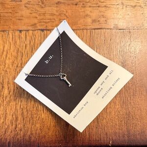 Sterling Silver Skeleton Key Necklace